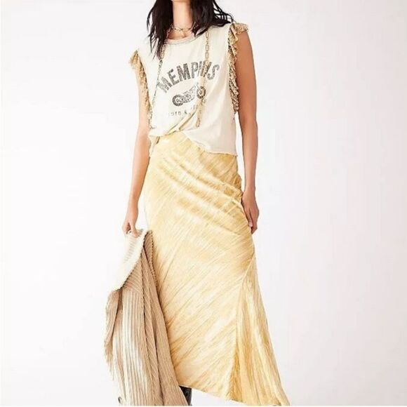 Free People Hay There Noa Velvet Slip Maxi Skirt, SMALL NWOT - Picture 1 of 12
